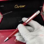 Copy Cartier Santos Red Silver Ballpoint Pen Cartier Gift Pens